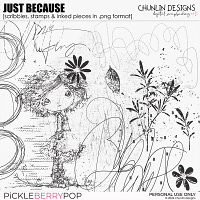 Just Because - scribbles, stamps & inked pieces in .png format