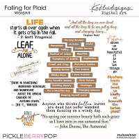 Falling for Plaid WordArt