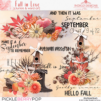 Fall in Love Clusters and Word Arts by Indigo Designs by Anna 