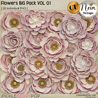 Flowers BIG Pack VOL01 - CU - by Neia Scraps