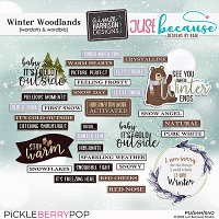 Winter Woodlands Wordarts & Wordbits by JB Studio and Aimee Harrison Designs