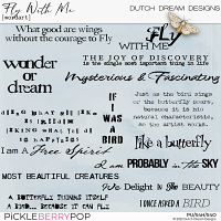 Fly With Me - Wordart