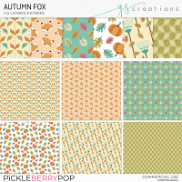 Autumn Fox Layered Patterns (CU)