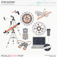 Star Gazing1 Layered Templates (CU)