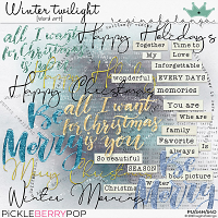 WINTER TWILIGHT WORD ART