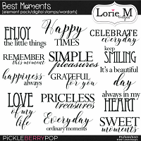 Best Moments Digital Stamps / Wordarts