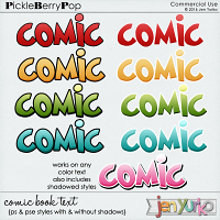 Comic Book Text {PS & PSE Styles}