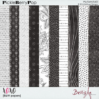 XOXO | B&W papers by Bellisae Designs