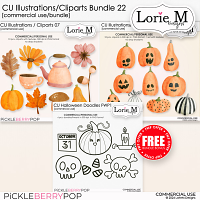 CU Illustrations / Cliparts Bundle 22 + FWP