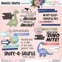 Snuggle Saurus Word Art