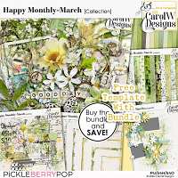 Happy Monthly-{March} Collection+Free Template