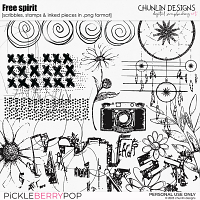 Free spirit - scribbles, stamps & inked pieces in .png format 