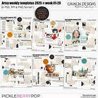 Artsy weekly templates 2025 # 01-26 - bundle