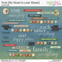Nest {My Heart is Your Home} Word Art