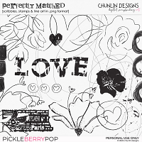 Perfectly matched  - scribbles, stamps & line art in .png format