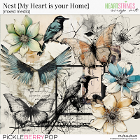 Nest {My Heart is Your Home} Mixed Media