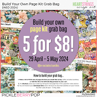 iNSD 5 for $8 Page Kit Grab Bag 2024 {Heartstrings Scrap Art}