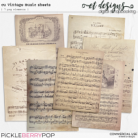 CU Vintage Music Sheets by et designs
