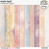 Joyful April - Watercolor Papers - by Neia Scraps