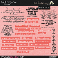 Bold Elegance Word-Art