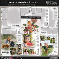 Happy Memories Templates Plus Free Gift ~ August