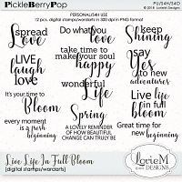 Live Life In Full Bloom Digital Stamps