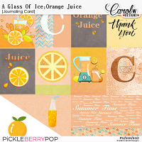 A Glass Of Ice:Orange Juice-Journaling Card