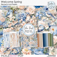 Welcome Spring Elements And Papers by Ilonka's Designs
