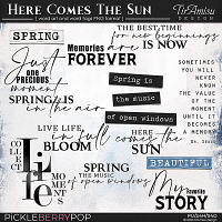 Here Comes The Sun ~ Word Art  