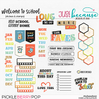 Welcome To School Stickers & Stamps by JB Studio