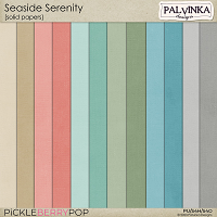 Seaside Serenity Solid Papers