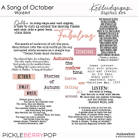 A Song of October WordArt 