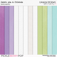 Sweet pea & friends - solid papers 