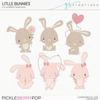 Little Bunnies Layered Templates (CU)