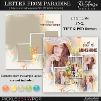 Letter From Paradise~ art template 2 by Tiramisu design 