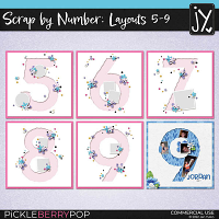 Scrap by Number: Layouts 5-9 Templates