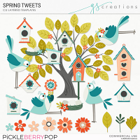 Spring Tweets Layered Templates (CU)