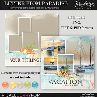 Letter From Paradise~ art template 1 by Tiramisu design 