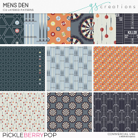 Mens Den Layered Patterns (CU)