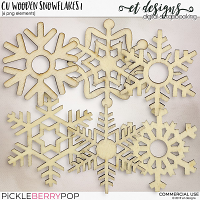 CU Wooden Snowflakes 1