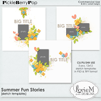 Summer Fun Stories Sketch Templates