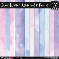 Sweet Winter Watercolor Papers