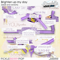 Brighten up my day (labels and wordarts) by Simplette