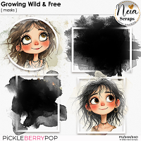 Growing Wild & Free - Masks - by Neia Scraps