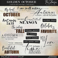 Golden October ~ Word Art