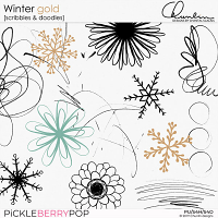 Winter gold - scribbles & doodles