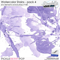 Watercolor Stains (CU elements and brushes) 185 by Simplette