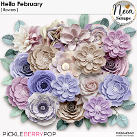 Hello February - Flowers - by Neia Scraps