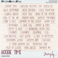 HOODIE TIME | word bits by Bellisae Designs