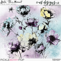 Hold This Moment Artsy Floral Sketches by et designs